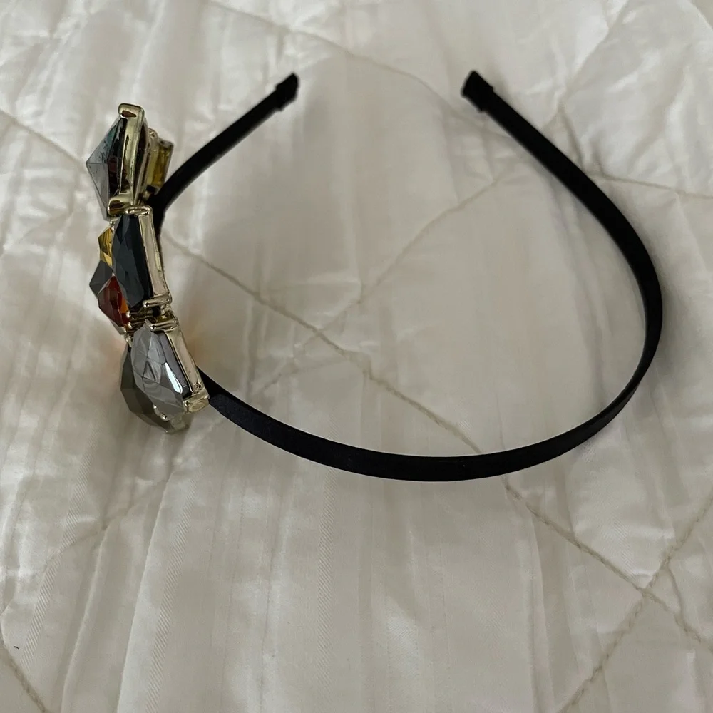 Tasha Multicolor Gemstone Headband - Black, Gold, Orange